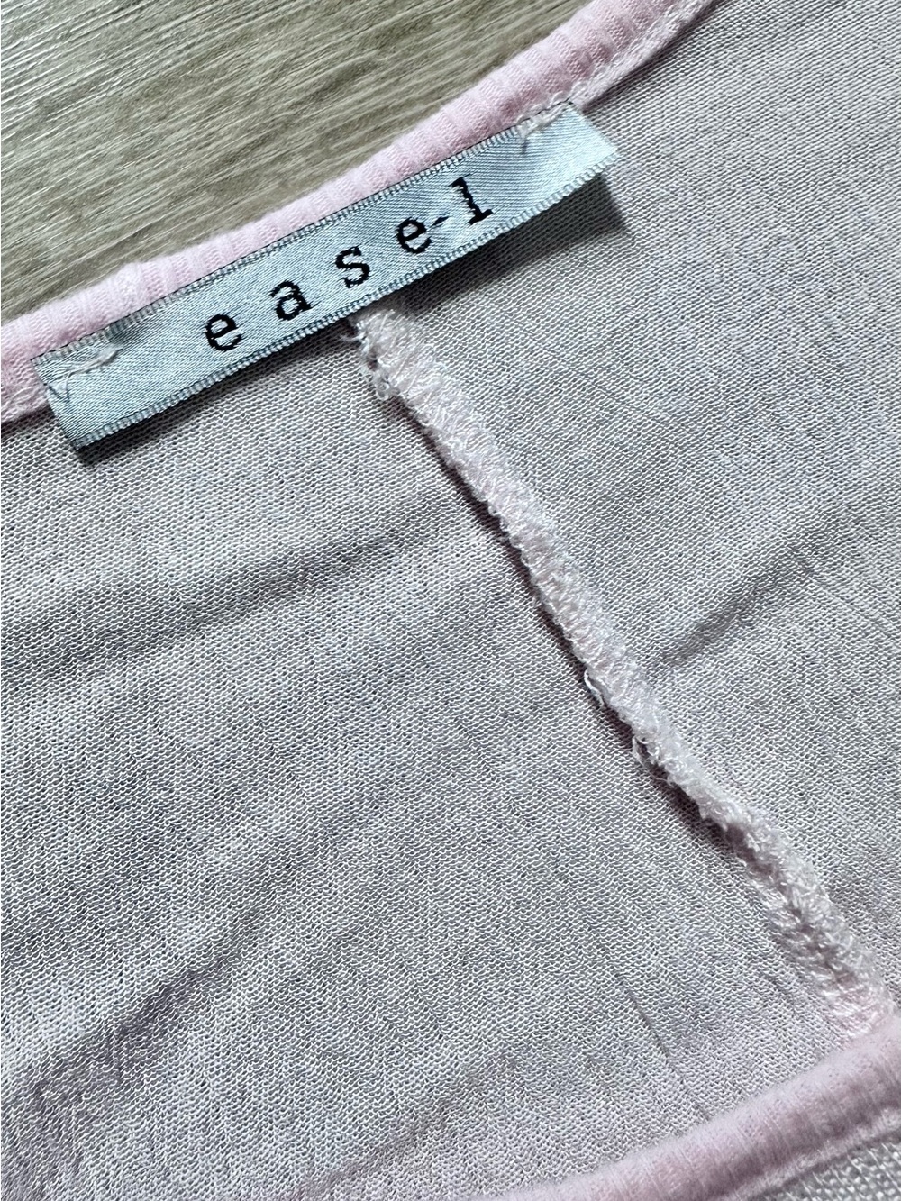 Easel Ombre Dip Dye Sharkbite Hem Tunic Top Oversized Rayon Slub Knit - Picture 6 of 10